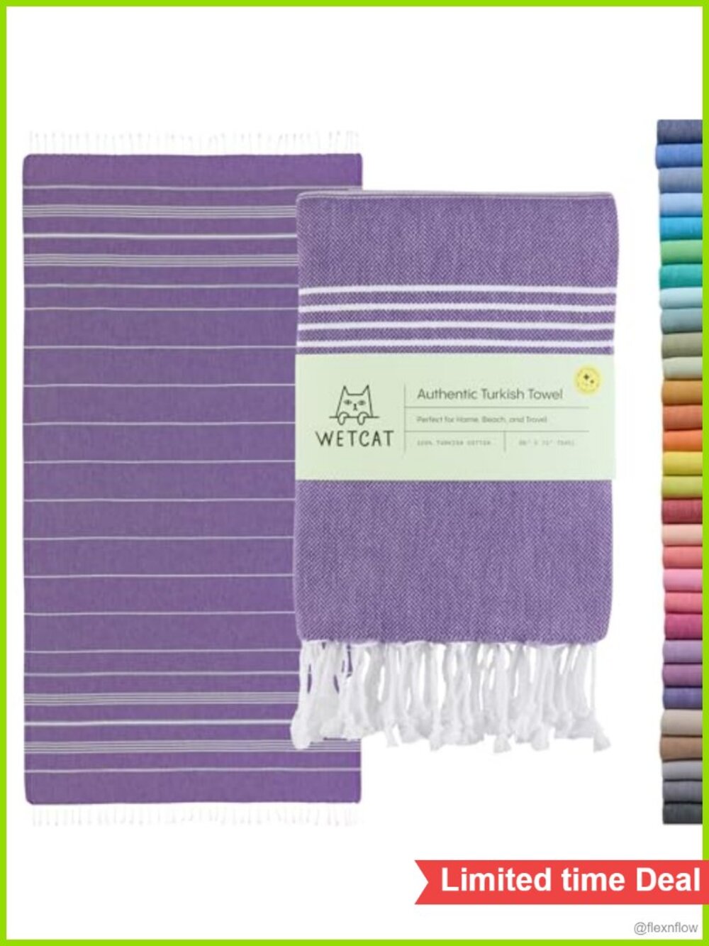Oversized Turkish Cotton Beach Towel 38x71 Quick Dry Sand Free